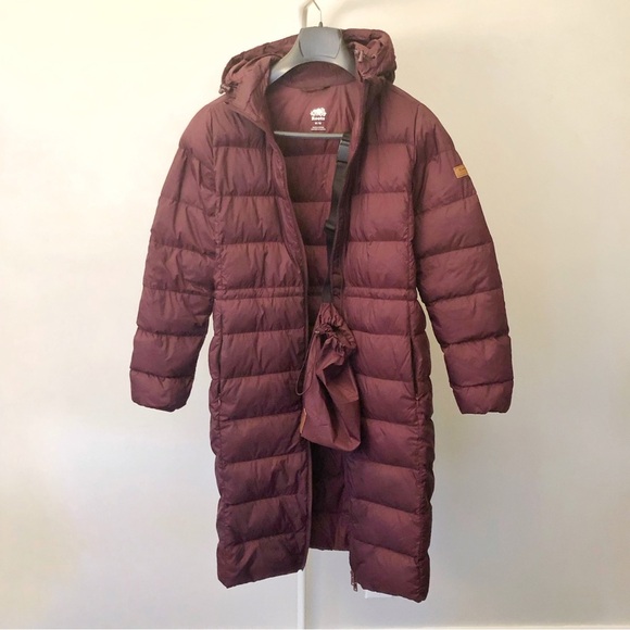 ROOTS Down Fill Winter Coat Puffer Jacket Lightweight Packable Oversized.Medium - Picture 4 of 16